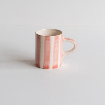 ESPRESSO CUPS CANDY STRIPES - ROSE