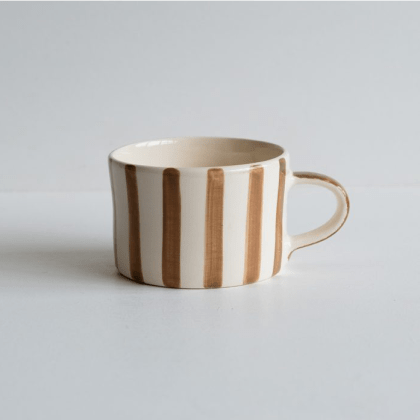 MUG CANDY STRIPE - LATTE
