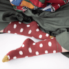 socks polka dot burgrundy - Image 2